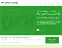 Tablet Screenshot of nipsecretaries.org